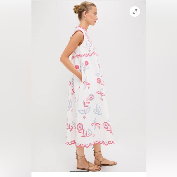 NWT Sea New York EEVI multi embroidered twill short sleeve dress XL - Picture 4 of 11